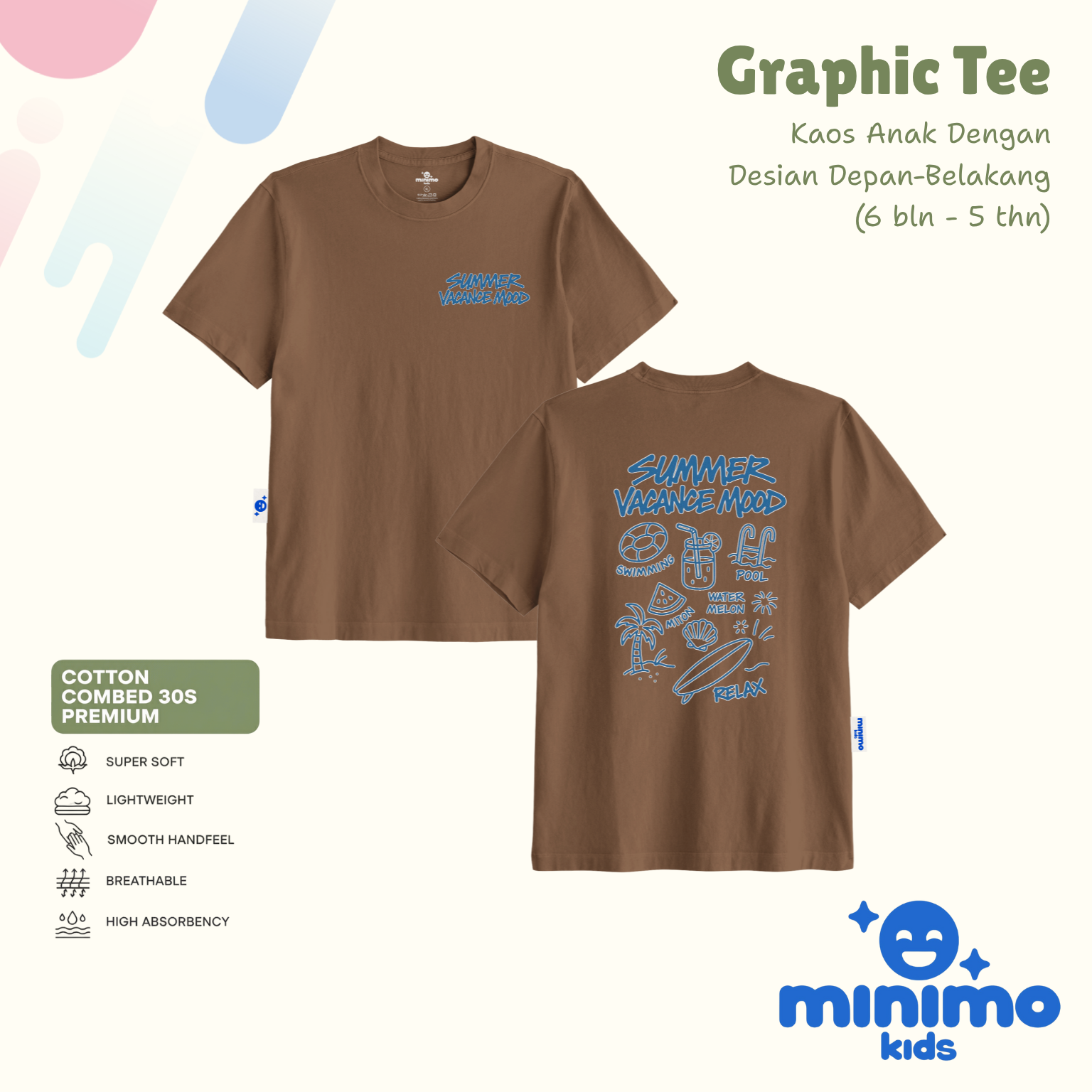Basic Tee Minimo Kids - toffee